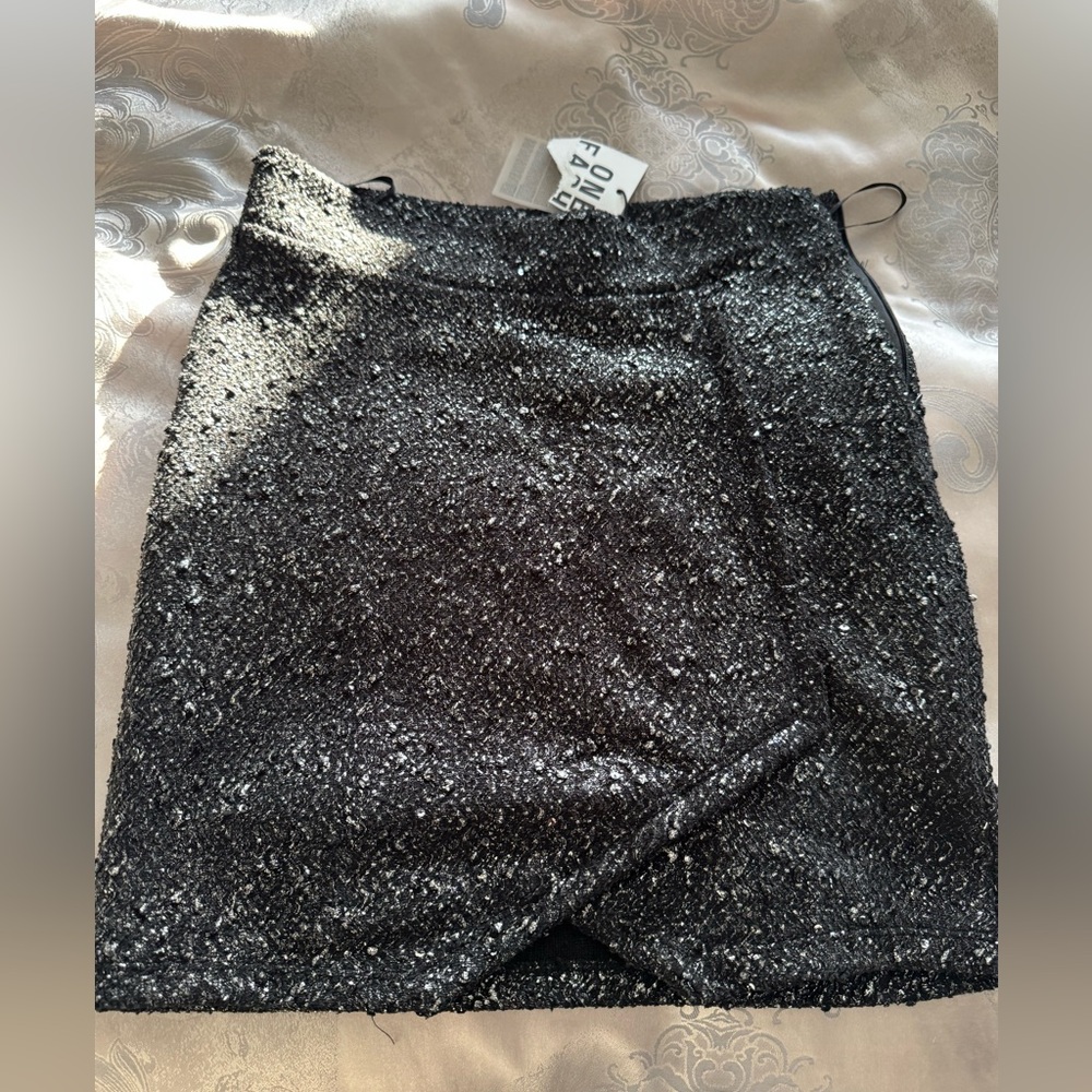 Vero Moda Black Glitter Mini Skirt